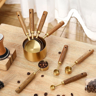 不锈钢量勺套装咖啡勺厨房刻度量杯克数勺定量勺烘焙计量勺果粉勺