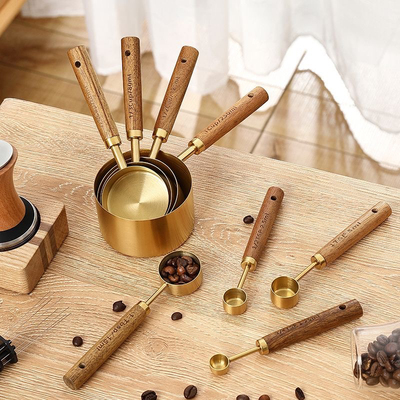 不锈钢量勺套装咖啡勺厨房刻度量杯克数勺定量勺烘焙计量勺果粉勺