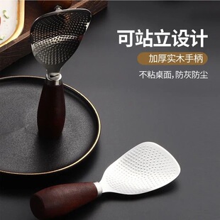 可立胡桃木柄饭勺不锈钢盛饭勺不沾米饭铲家用电饭煲米饭勺