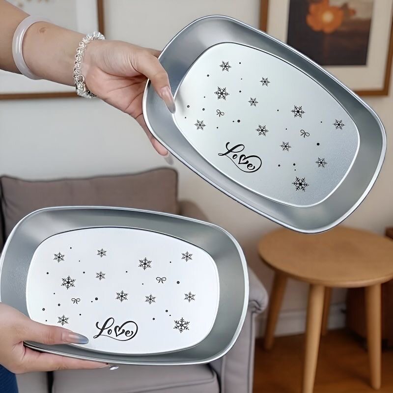 马口铁托盘家用菜盘子客厅茶几水果盘零食糖果收纳盘子餐盘,餐饮具,餐用托盘,淘宝优惠券,粉丝福利购,淘宝优惠卷