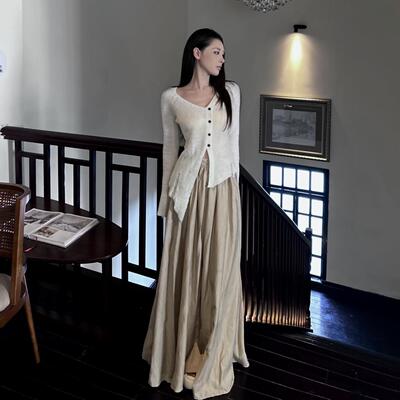 春季新款温柔显瘦长裙套装女