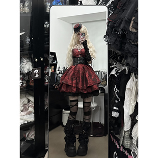 黑天鹅鬼新娘 万圣节cos性感制服穿搭蓬蓬裙暗黑哥特亚文化连衣裙