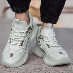 男鞋2026新款今年流行爆款小个子显高百搭厚底内增高老爹鞋男女