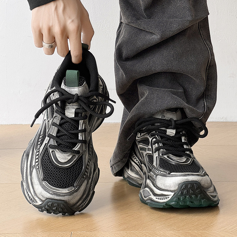 男鞋2026新款今年流行爆款小众百搭高品质潮牌国潮增高厚底老爹鞋