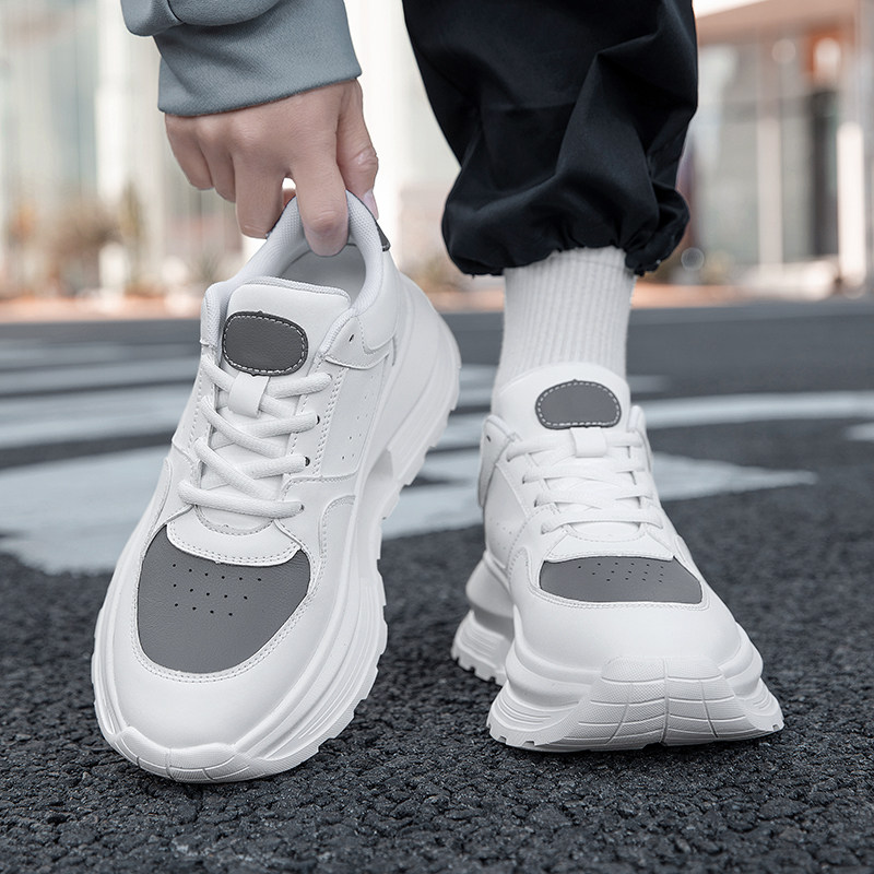 小个子显高鞋子2026新款今年流行爆款百搭小众厚底增高老爹鞋男女