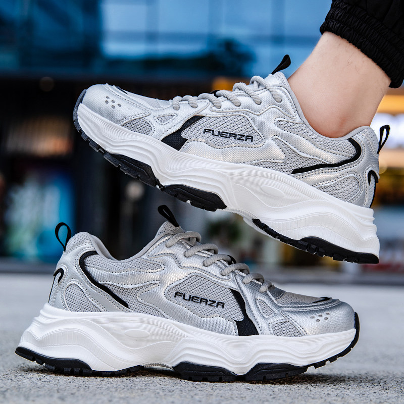 2026年新款今年流行爆款夏季网面透气百搭小众运动增高老爹鞋男女