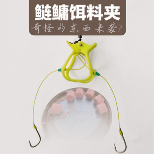 考青鲢鳙饵料夹子线双钩方块饵浮钓鲢鳙专用钩花白鲢钓组套装鱼钩