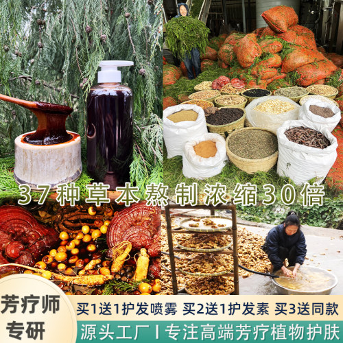 浓缩50倍草本洗发水浓缩人参灵芝侧柏叶何首乌洗发水原液积雪草等