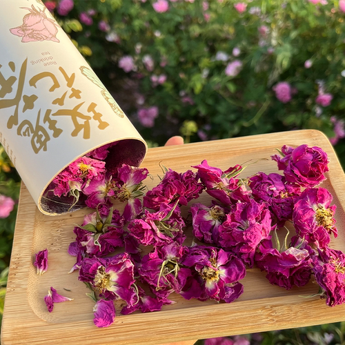 大马士革玫瑰花茶20g冻干花冠茶玫瑰干花泡水低温无硫养生正品