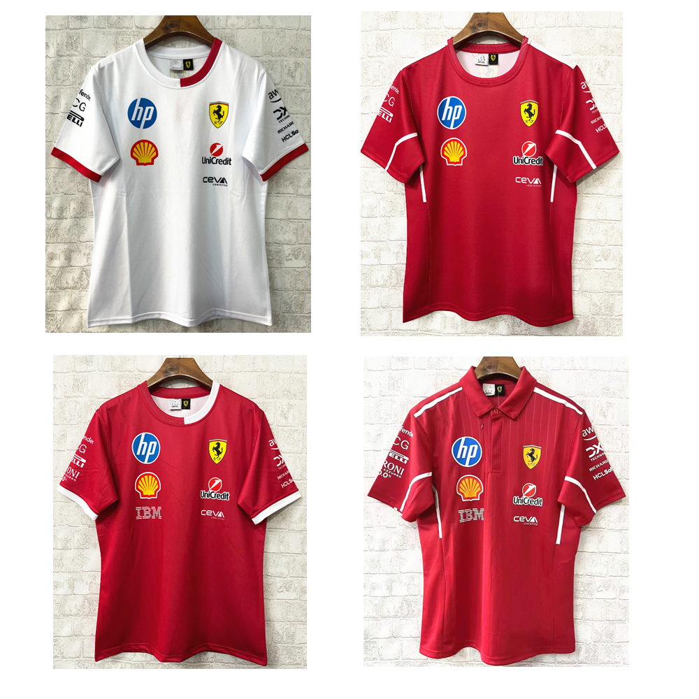 2025/26新款法拉利F1赛车服短袖T恤定制运动衬衫 Ferrari t-shirt