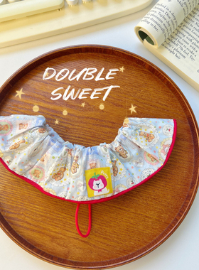 宠物口水巾猫咪狗狗通用布偶约克夏防脏脖套卡通弹力可爱围脖