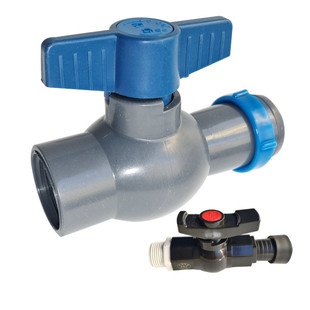 微喷带配件接头灌溉旁通阀开关分水鞍座接口大流量拉环1寸1.5寸优