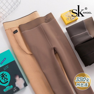 秋冬季 SK200克空姐灰一体黑透肤丝袜假透肉连裤 袜踩脚加绒打底裤