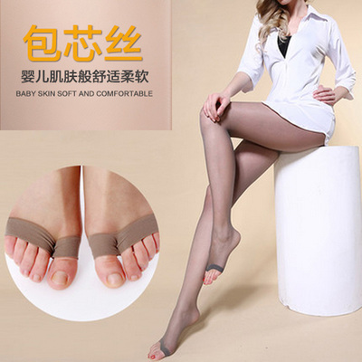 梦韵鱼嘴加档夏季超薄长筒丝袜