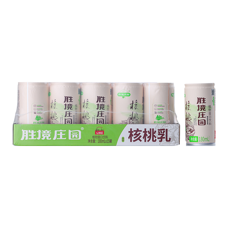 胜境庄园纯香核桃乳180ml*15罐