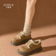 女鞋 戈美其专柜正品 加绒保暖舒适百搭英伦风乐福棉鞋 新款 2025冬季