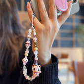 本命年新年礼物招财猫手机链挂绳挂件轻奢小众精致高级感手腕串珠