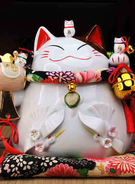 万宝槌招财猫摆件开业礼物家居装饰品客厅乔迁新居礼品高档轻奢