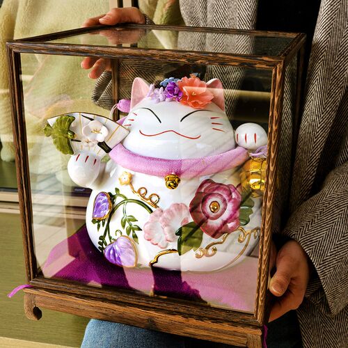 纯手绘！猫舍道乐堂本铺招财猫
