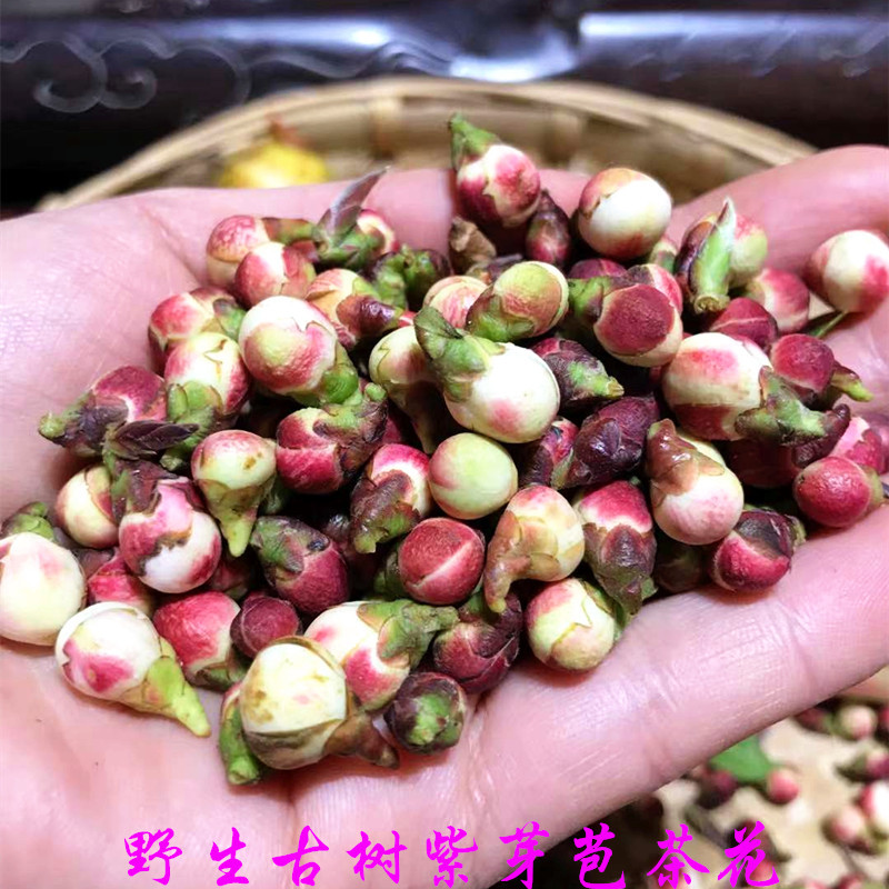 2024年春茶茶花云南普洱生茶古树紫芽苞茶花浓香散装克大雪山