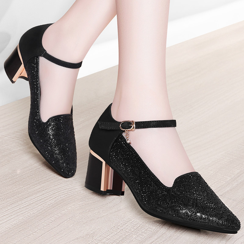collocation cheongsam shoes 2019 new pattern Autumn shoes marry mom mother-in-law wedding Versatile High-heeled shoes Single shoesin the Women's Shoes, Low shoes  category - from Buy2taobao.com to provide professional Taobao agent buy service