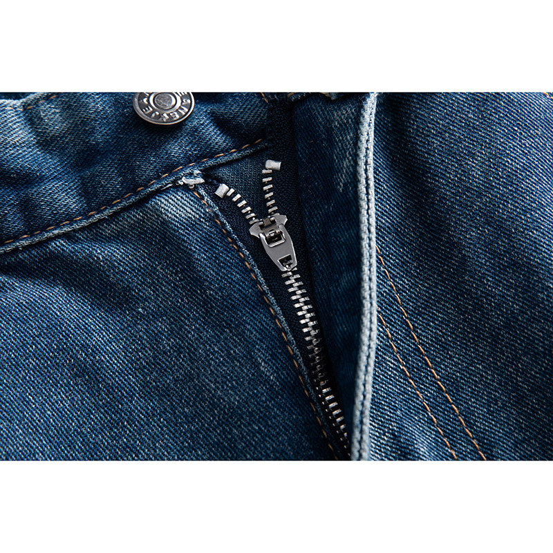 美式复古牛仔短裤男女款创意通勤宽松阔腿直筒五分裤P39,男装牛仔裤,星座410-6（原星座1304-1）