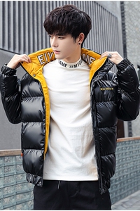 主推亮面棉服棉衣2021冬季连帽宽松面包服潮港风棉袄P90图片