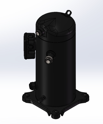 涡旋螺杆压缩机3D建模图纸用于制冷空调系统谷轮ZB57KCE设计
