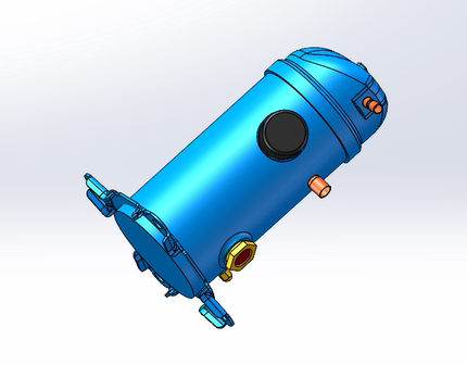 涡旋螺杆压缩机3D建模图纸用于制冷空调系统丹福斯VZH044CJ设计
