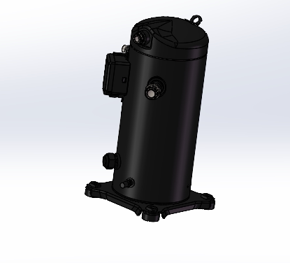 涡旋螺杆压缩机3D建模图纸用于制冷空调系统谷轮ZF09K4E-TFD设计