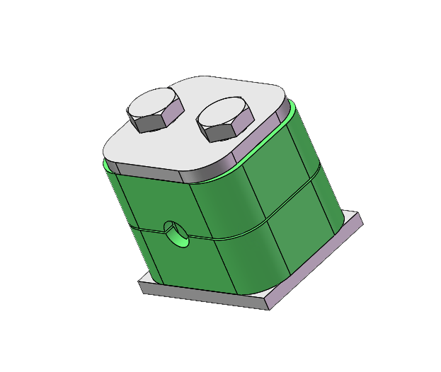 铜管管卡3D建模工业设计6-100