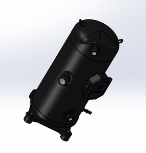 涡旋螺杆压缩机3D建模图纸用于制冷空调系统谷轮ZF41K4E TFD设计