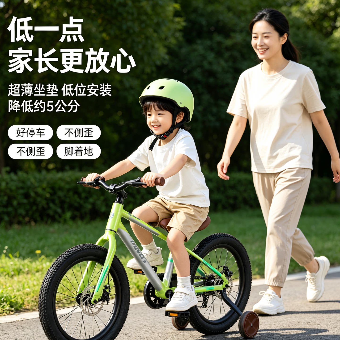 儿童自行车超薄坐垫降低5cm改矮