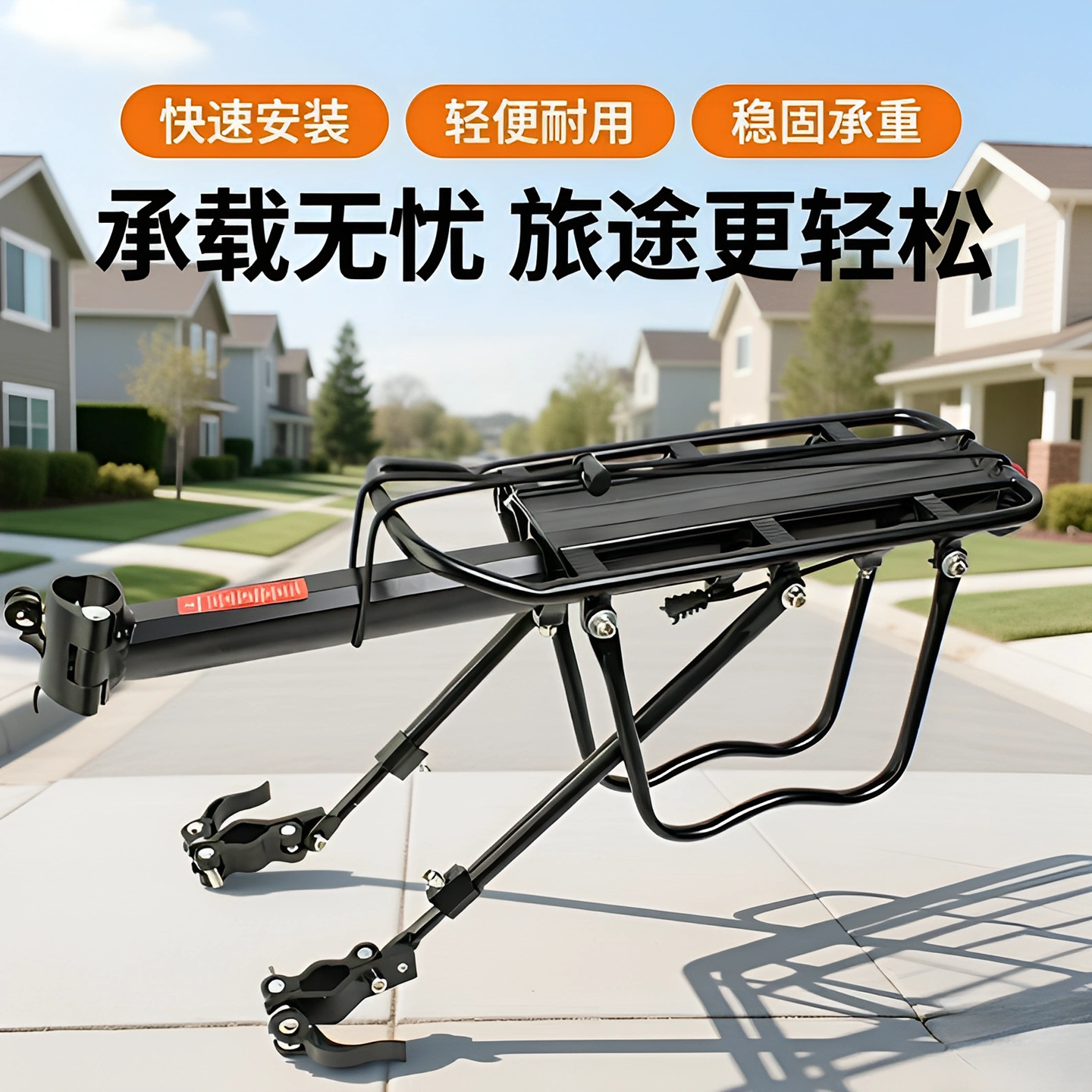 山地车后座架铝合金单车配件快拆碟刹后货架书包架尾架车载后车架