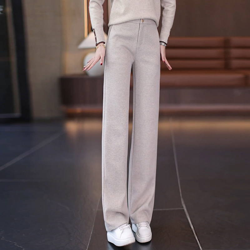 啄木鸟毛呢直筒裤女秋冬季高腰显瘦窄版阔腿裤垂感休闲西装裤,女装/女士精品,西装裤/正装裤,淘宝优惠券,粉丝福利购,淘宝优惠卷