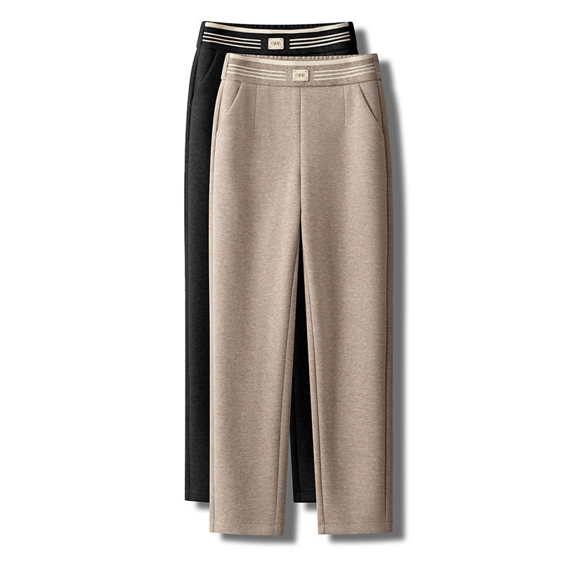 啄木鸟高端毛呢哈伦裤女2025秋冬新款高腰加绒小个子加厚烟管裤,女装/女士精品,休闲裤,淘宝优惠券,粉丝福利购,淘宝优惠卷