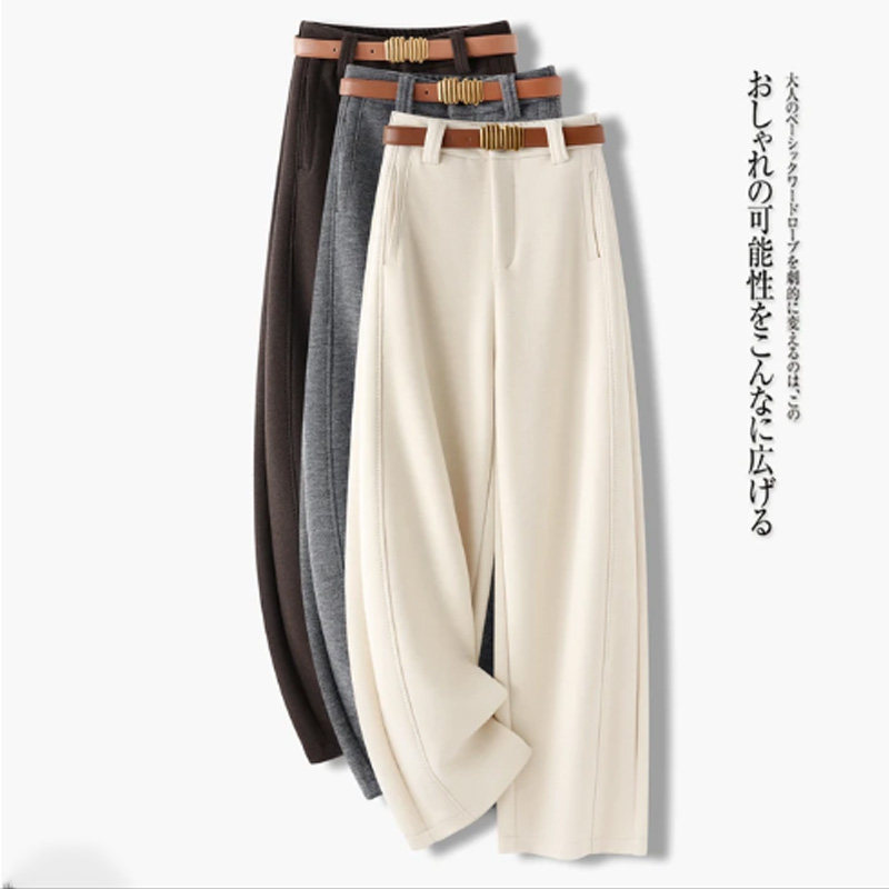 啄木鸟高端米白色加绒窄版阔腿裤女高腰直筒西装裤冬季糯米裤子,女装/女士精品,西装裤/正装裤,淘宝优惠券,粉丝福利购,淘宝优惠卷