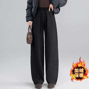 显瘦直筒裤 百搭女休闲裤 子时尚 啄木鸟2025休闲保暖裤