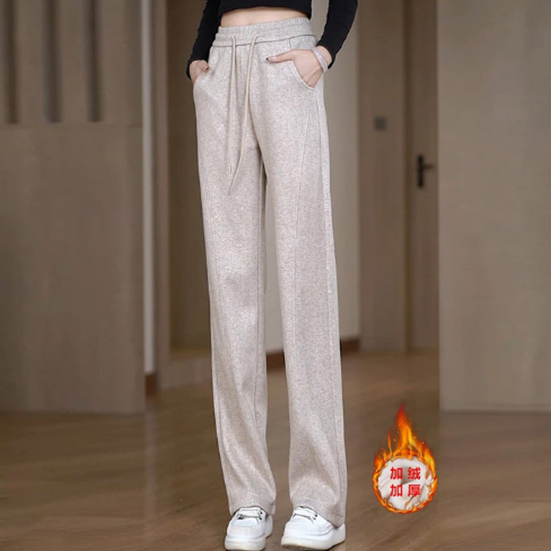 啄木鸟拖地显瘦百搭直筒长裤女2025春秋冬新款垂坠感人字,女装/女士精品,休闲裤,淘宝优惠券,粉丝福利购,淘宝优惠卷