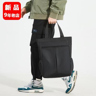 纯色单根车缝线青年斜挎包时尚