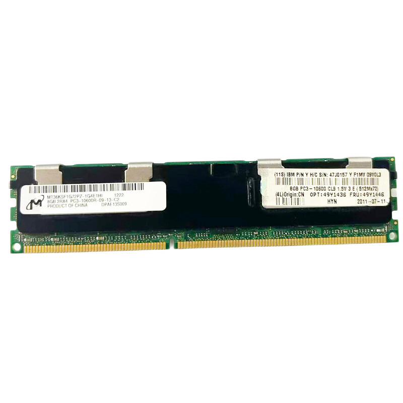 镁光 8G MT36KSF1G72PZ-1G4E1HI 服务器内存DDR3-10600R-09-13-C2