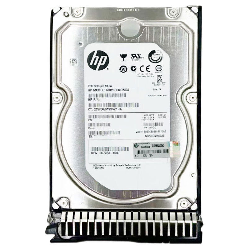 原装盒包 HP/惠普服务器硬盘 2TB 6G SATA 3.5英寸 企业级硬盘