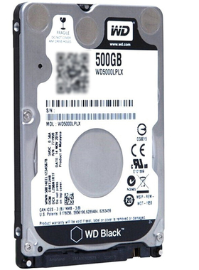 WD/西部数据黑盘500G笔记本游戏硬盘2.5英寸 SATA WD5000LPLX行盘
