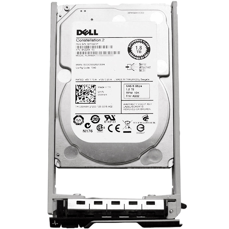 Dell/戴尔 1.8TB 10K SAS 2.5英寸 服务器硬盘 含托架