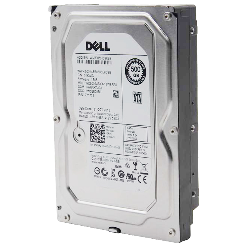 DELL/戴尔 服务器工作站企业级硬盘500G 7.2K SATA 3.5英寸含托架