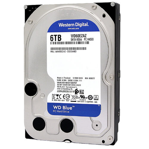 全新西数 6T蓝盘 5400转SATA 3.5英寸台式硬盘 WD60EZAZ
