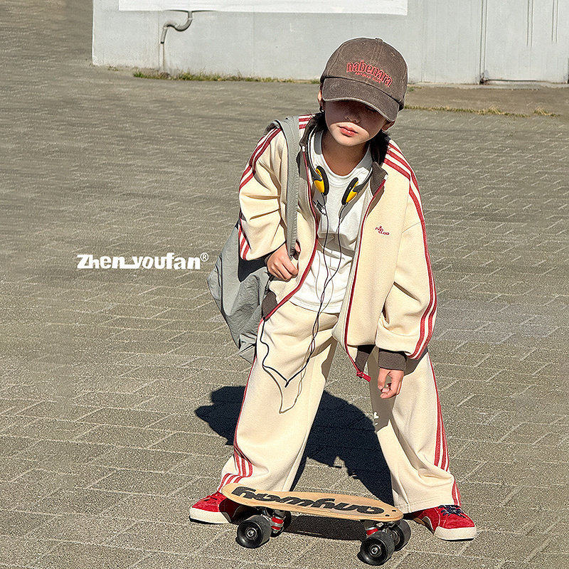 童装男童运动套装2026春季新款儿童帅气衣服大童春秋卫衣两件套潮