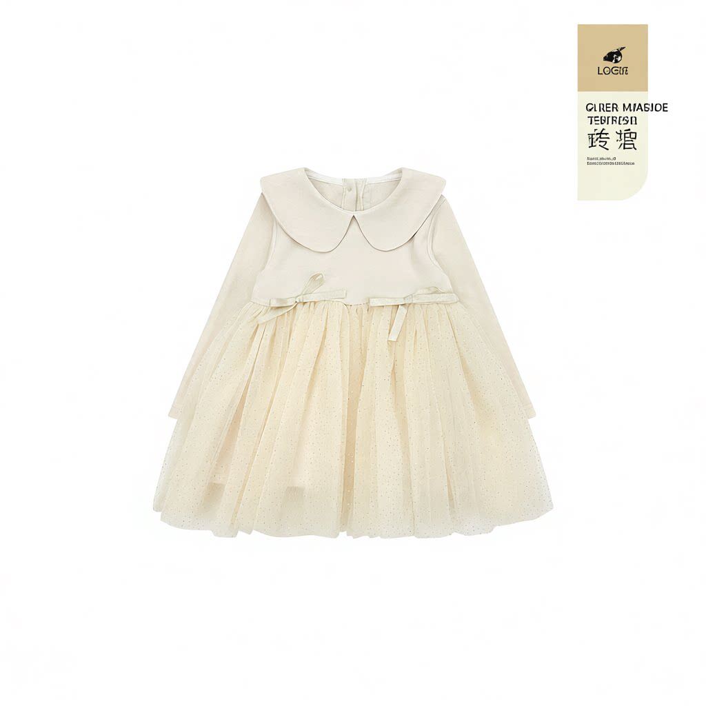 蔗梨童装女童连衣裙春装长袖儿童公主裙婴儿裙子周岁女宝礼服