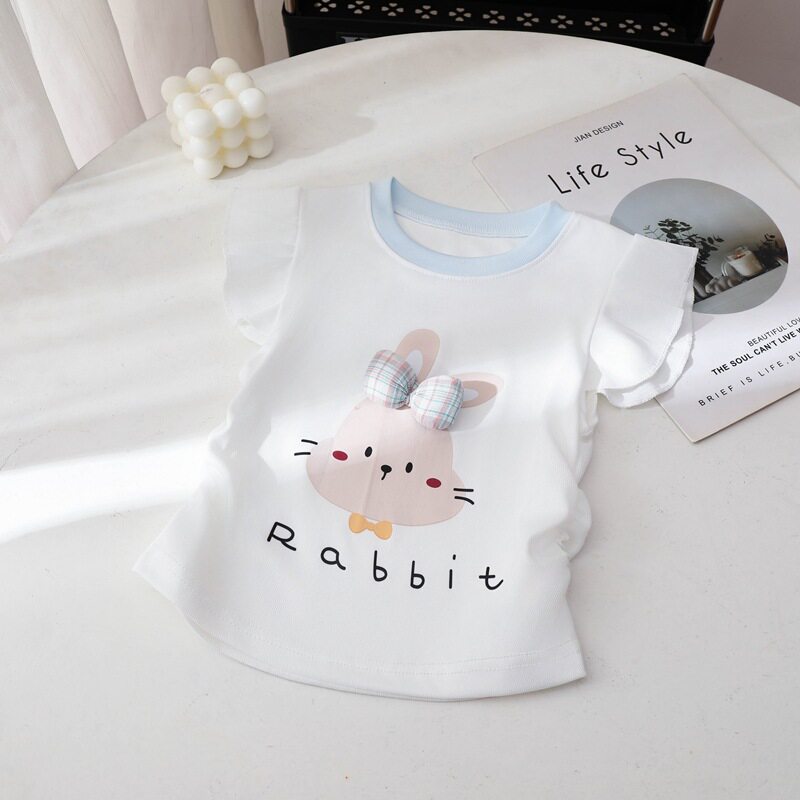 夏季短裤韩版小清新纯色蝴蝶结花苞裤女宝夏款甜美百搭套装