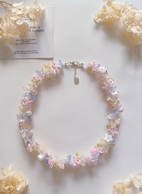 香草布丁原创设计手工串珠手机链diy自制手链项链小女孩闺蜜礼物